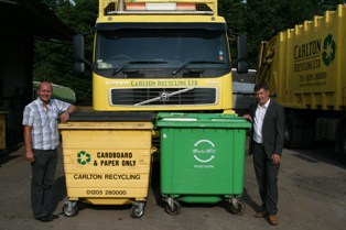 (l-r) Paul Appleyard, managing director of Carlton Recycling Limited and Steve Crook, managing director of Ellgia Recycling